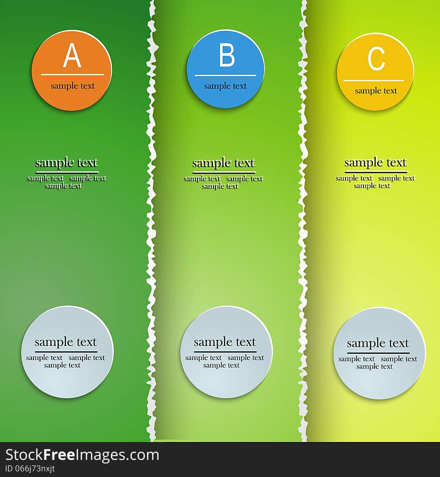 Paper template with torn edges for text and labels