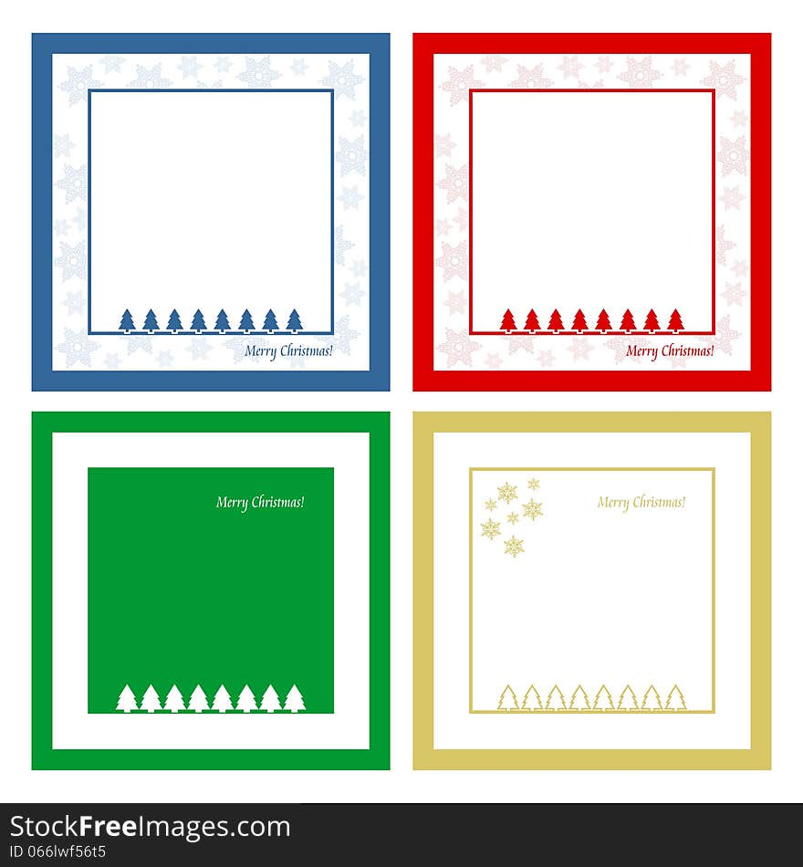 Set of Christmas cards