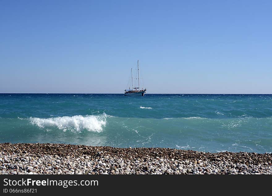 Yacht in the sea