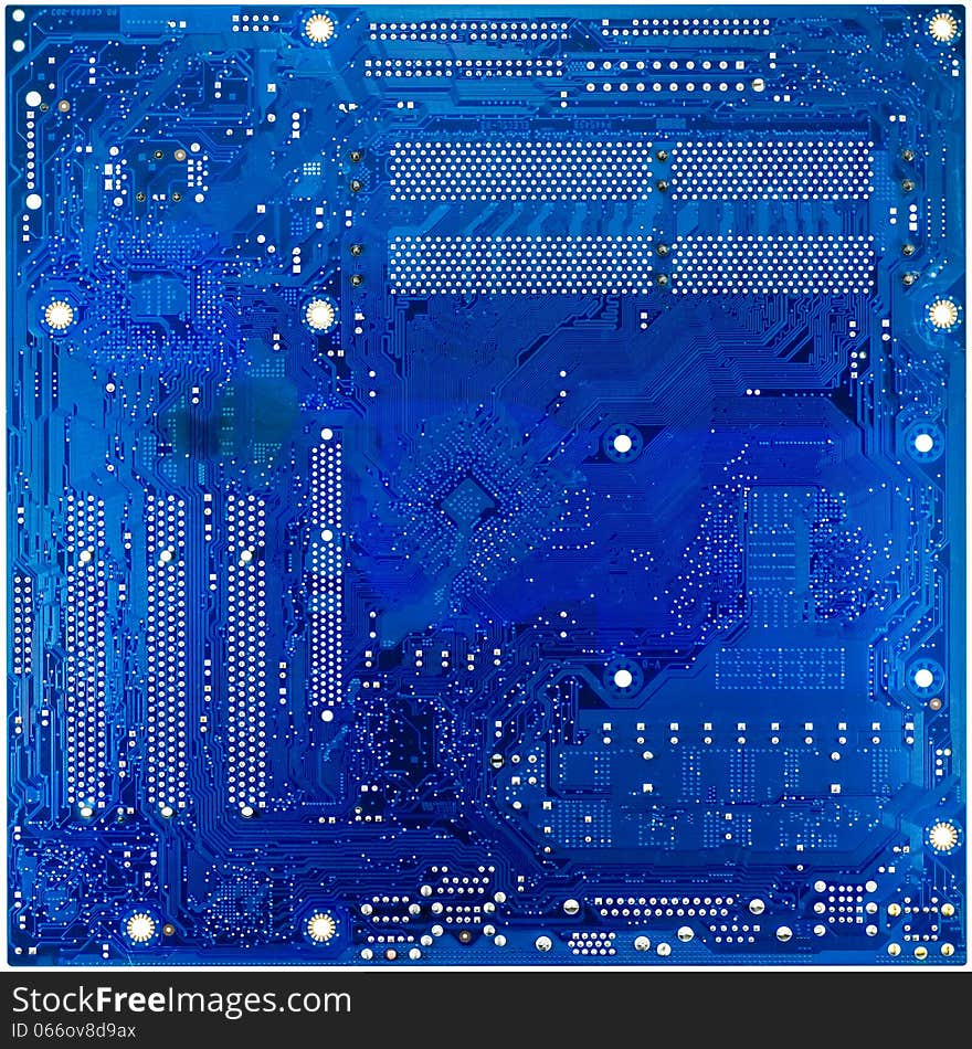 Blue circuit board of computer