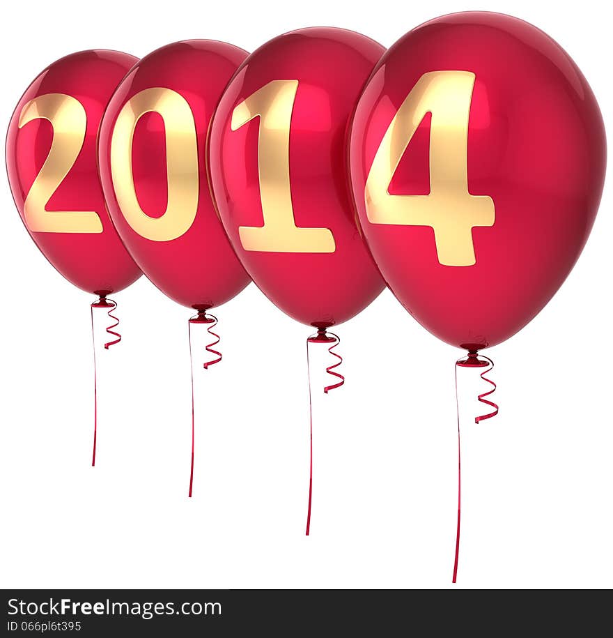 Happy New Year 2014 balloons party decoration