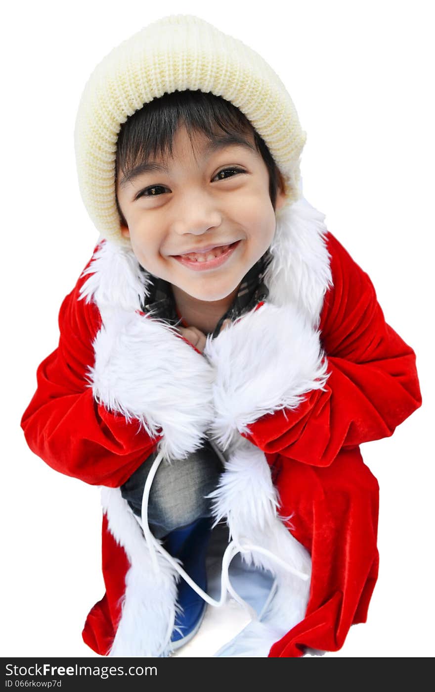 Little santa boy