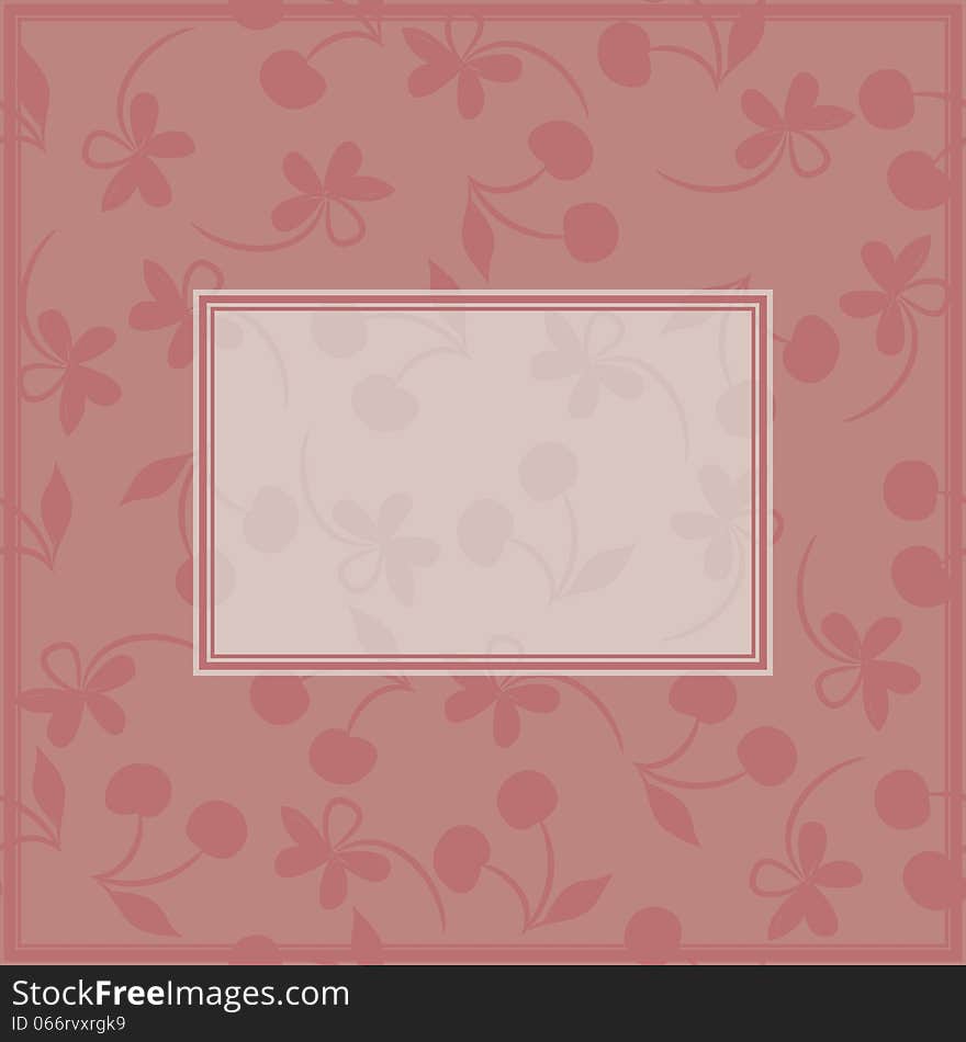 Card And Seamless Pattern With Silhouettes Of Cher