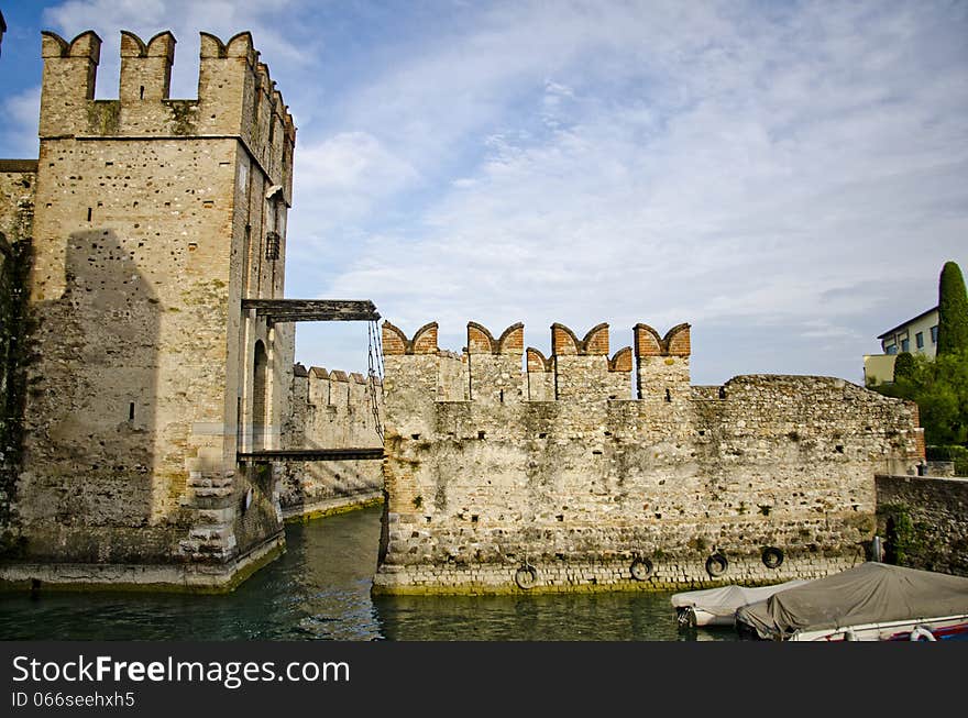 Very old, nice castle in Sirmione, a small place in Italy. Very old, nice castle in Sirmione, a small place in Italy.