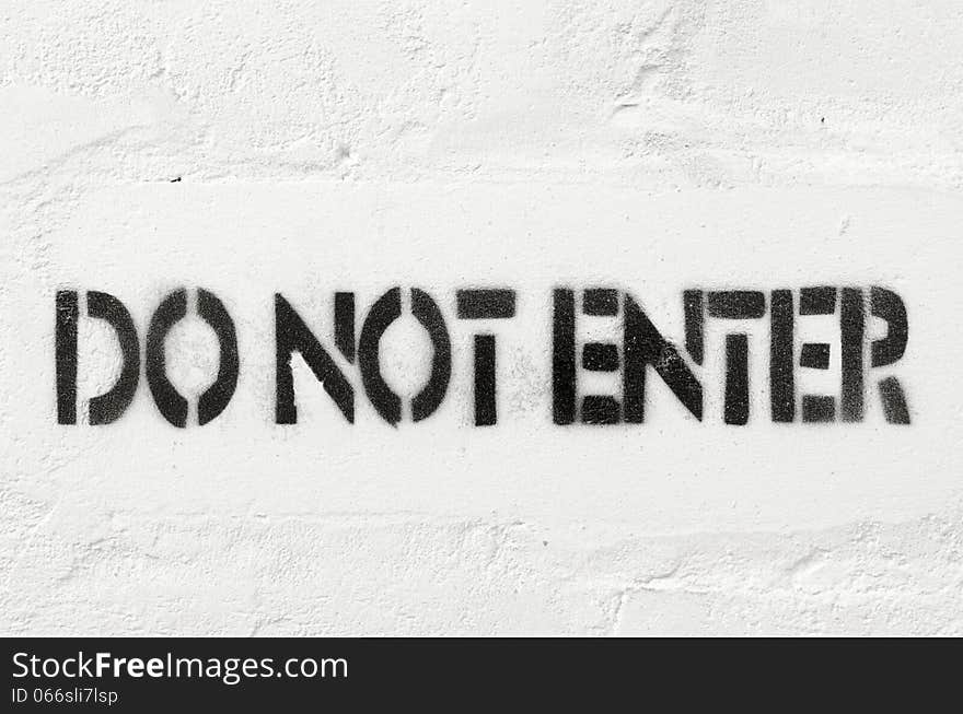 Do not enter