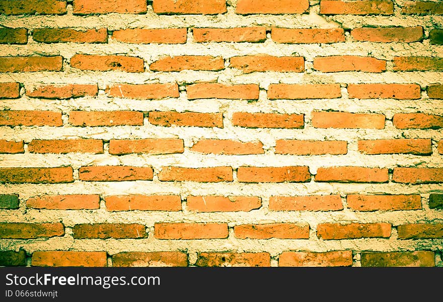 Detail of old brick wall background