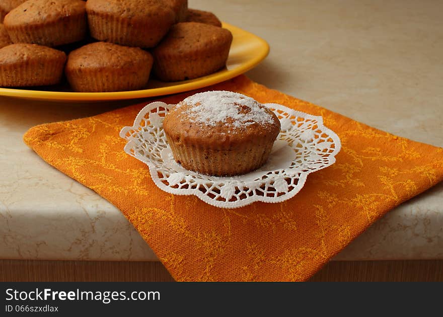 Homemade cake on a plate