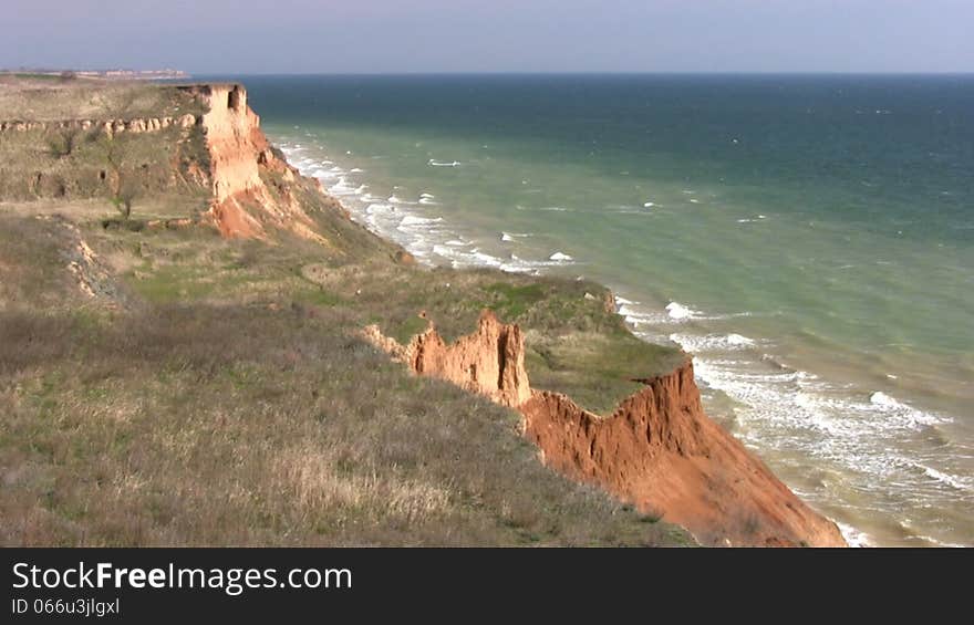 Steep bank, and sea