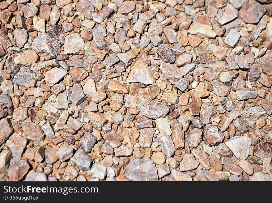 Dry rocky desert riverbed in Namibia - landscape exterior