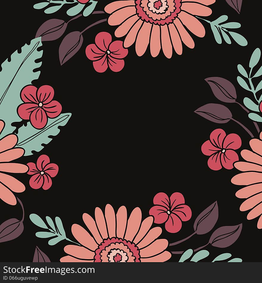 Fresh background with plants and flowers. Fresh background with plants and flowers