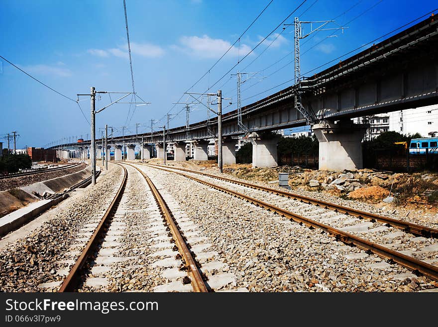 Railroad And Viaduct