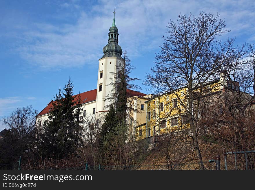 View of the castle in Hranice na Morave - Czech Republic