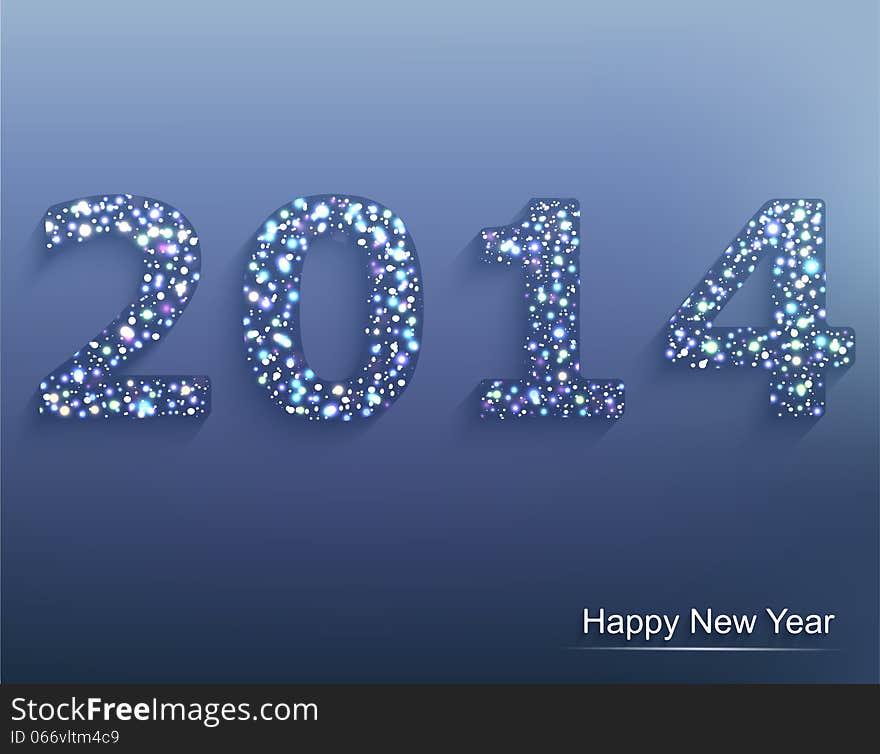 Happy new year 2014. Сelebration background.