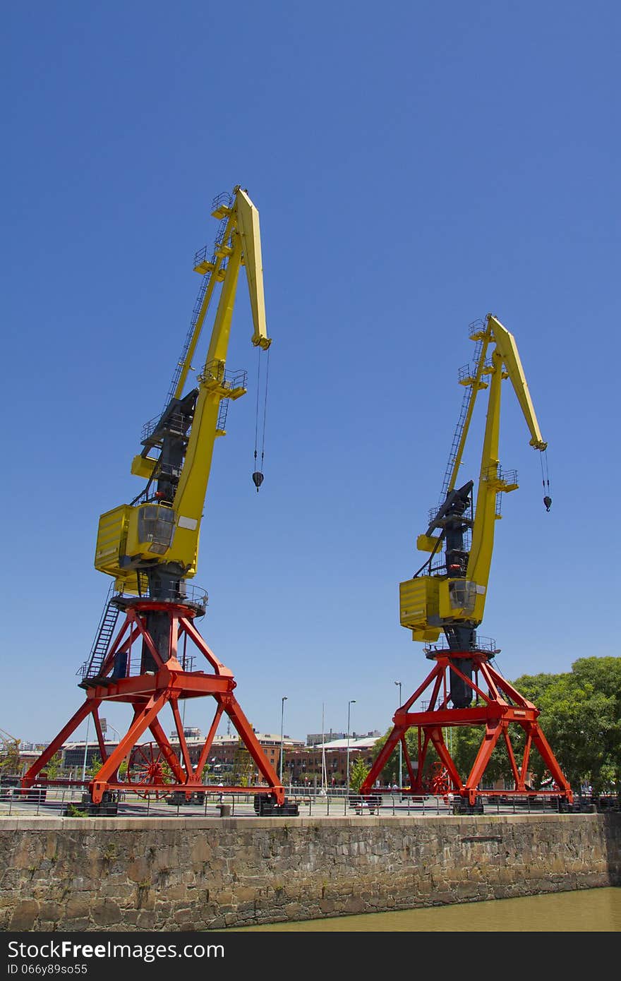 Old crane of puerto madero in buenos aires