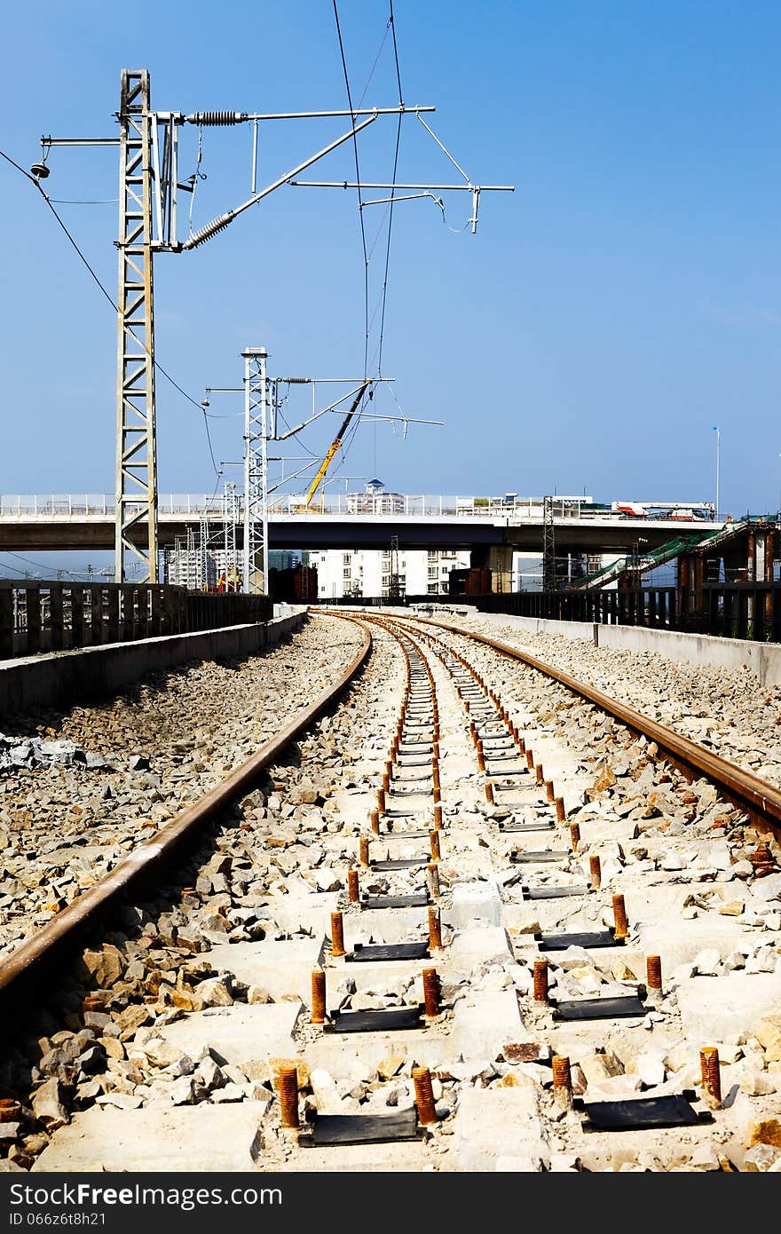 Railway construction site