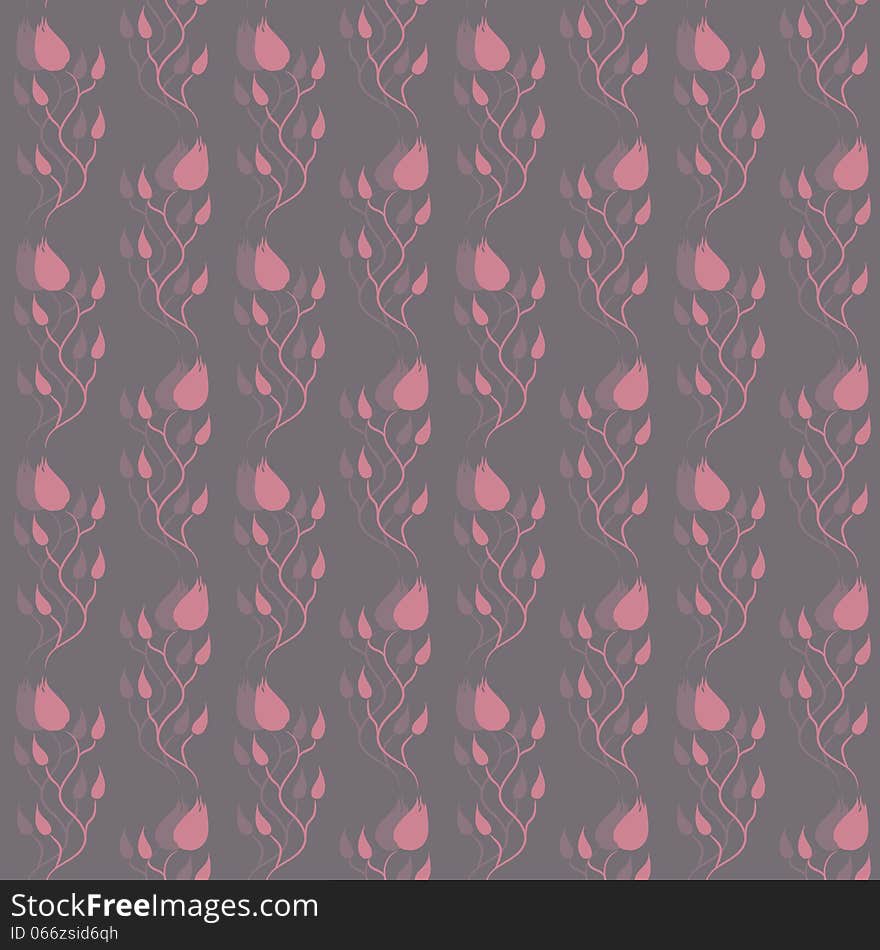 Abstract floral seamless pattern