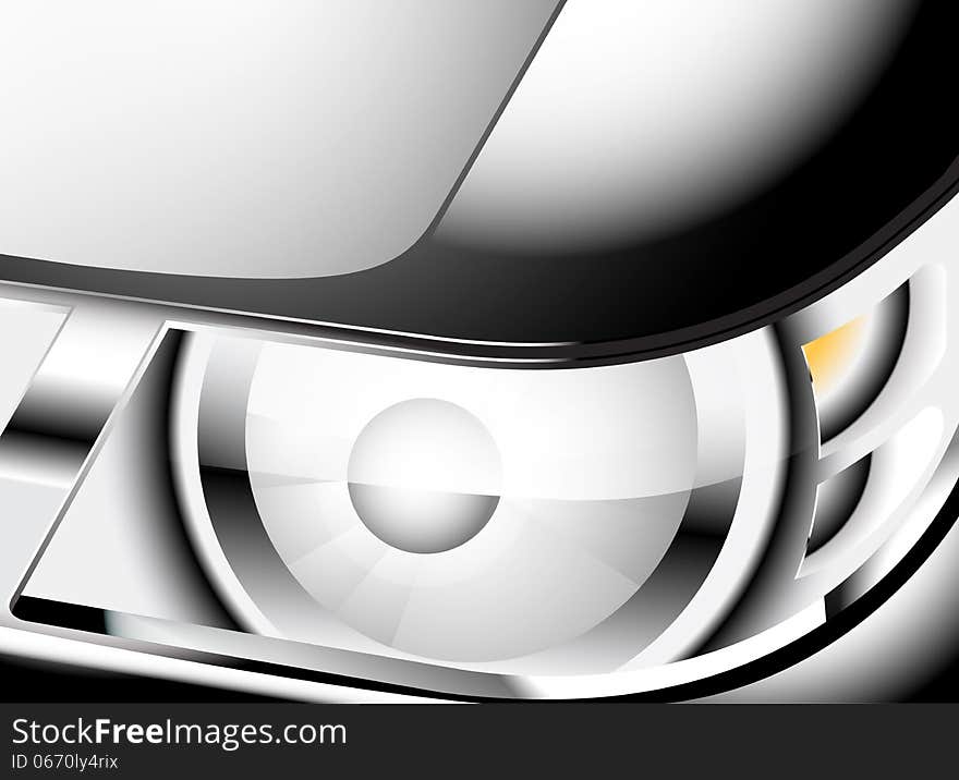 Close up car headlight