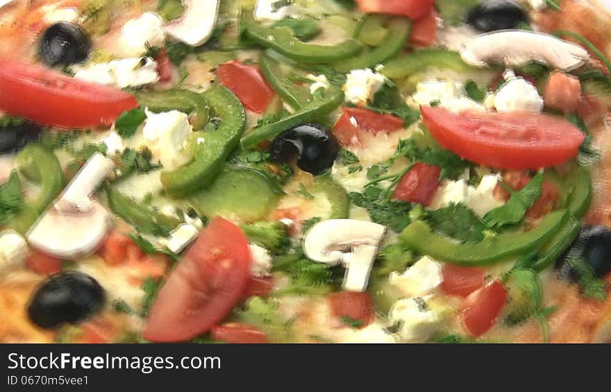 Vegetarian Pizza Close-up