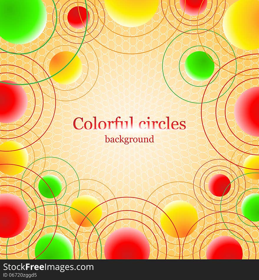 Abstract background with colorful balls