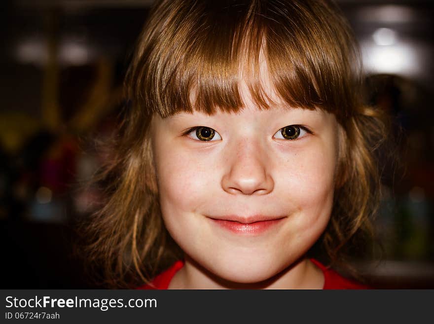 Portrait lovely little girl