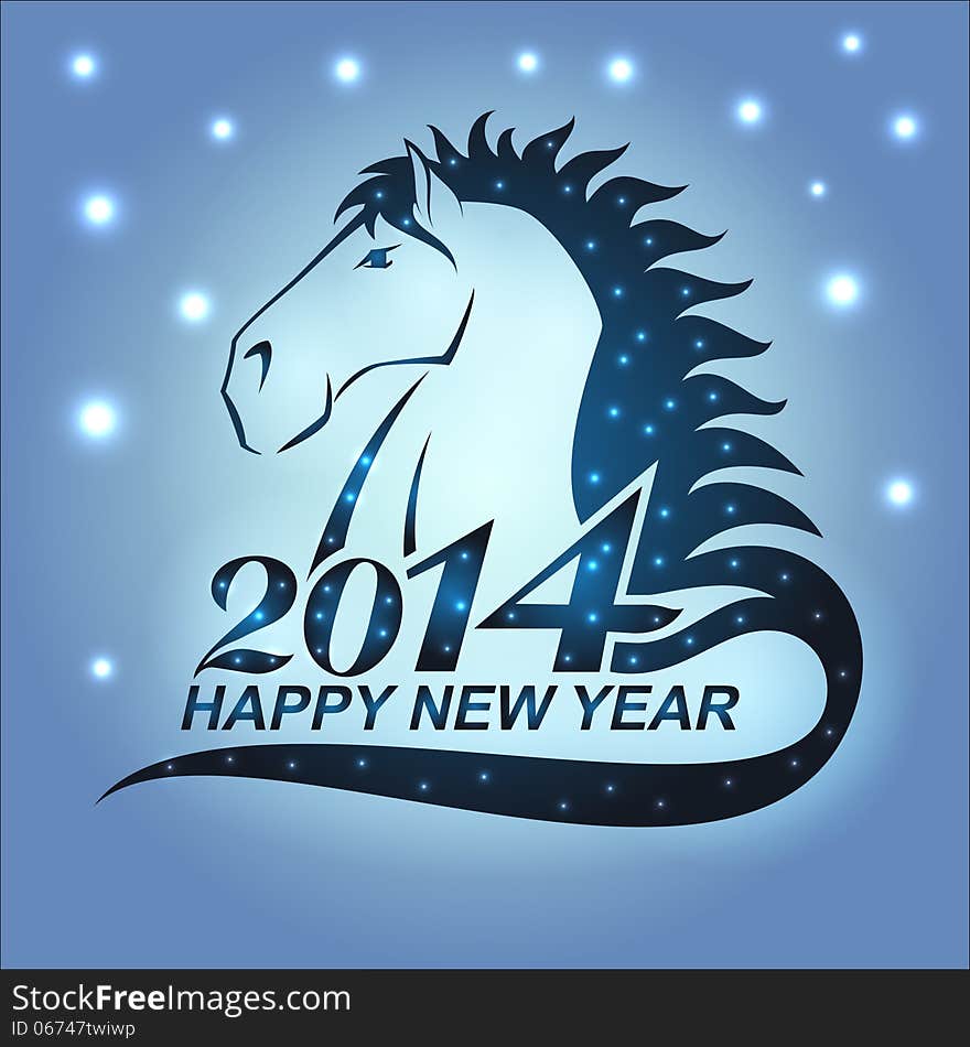 The symbol of New Year 2014 - horse with stars. Nice conceptual illustration of the Year of Horse. The symbol of New Year 2014 - horse with stars. Nice conceptual illustration of the Year of Horse.