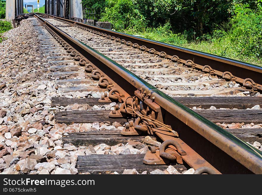 Railway sleepers and stones for locomotive train. Railway sleepers and stones for locomotive train