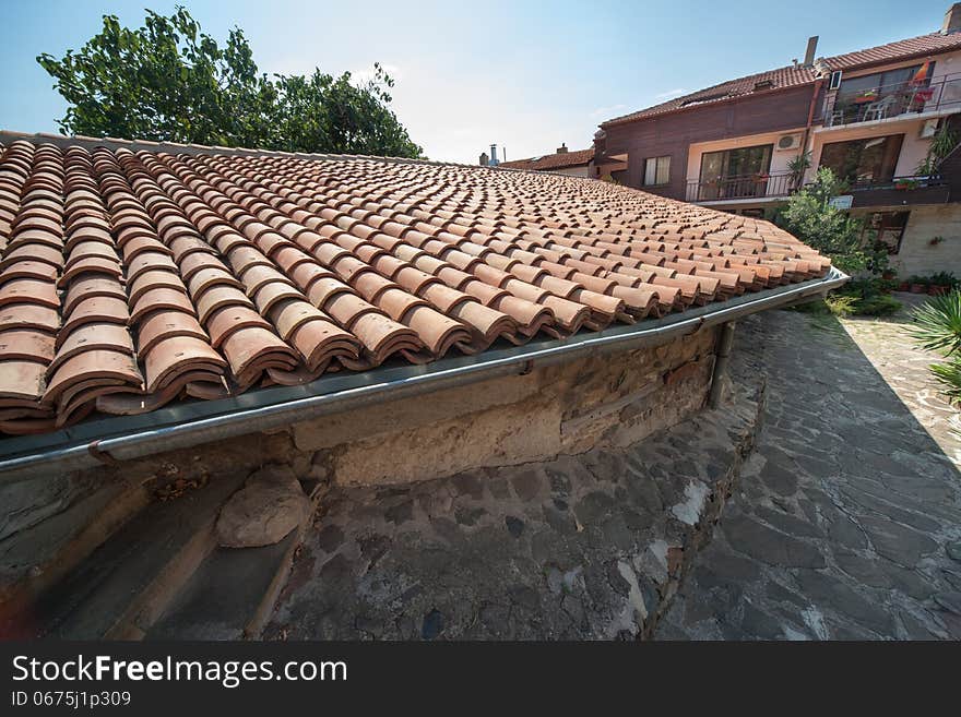 The traditional Bulgarian stone roof