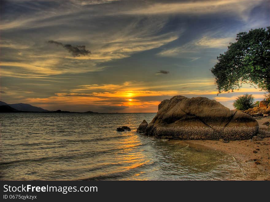 Sunset and beautiful rocks made it a very nice end of the day. Sunset and beautiful rocks made it a very nice end of the day