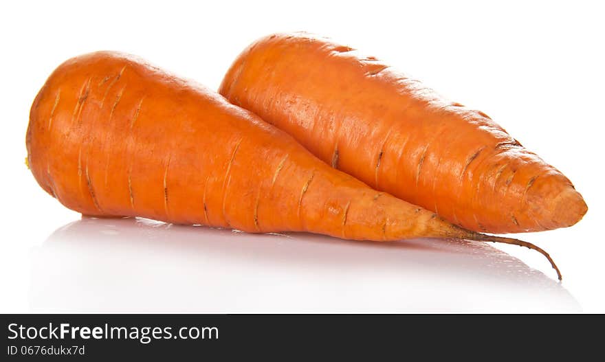 Two fresh carrots