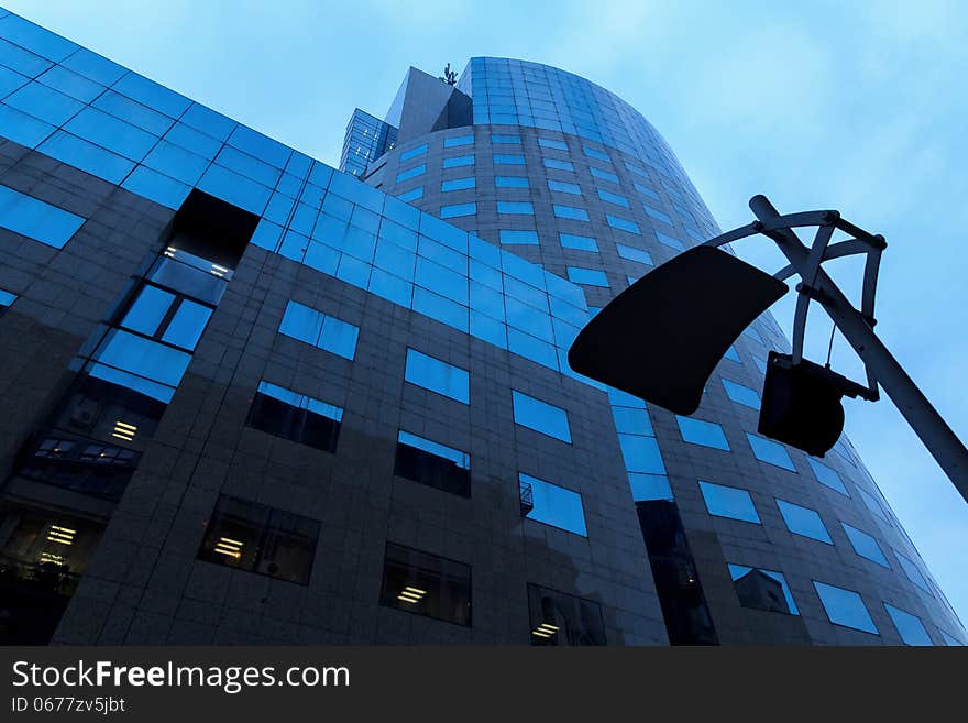 A modern office building in the center of Bucharest, Romania. A modern office building in the center of Bucharest, Romania