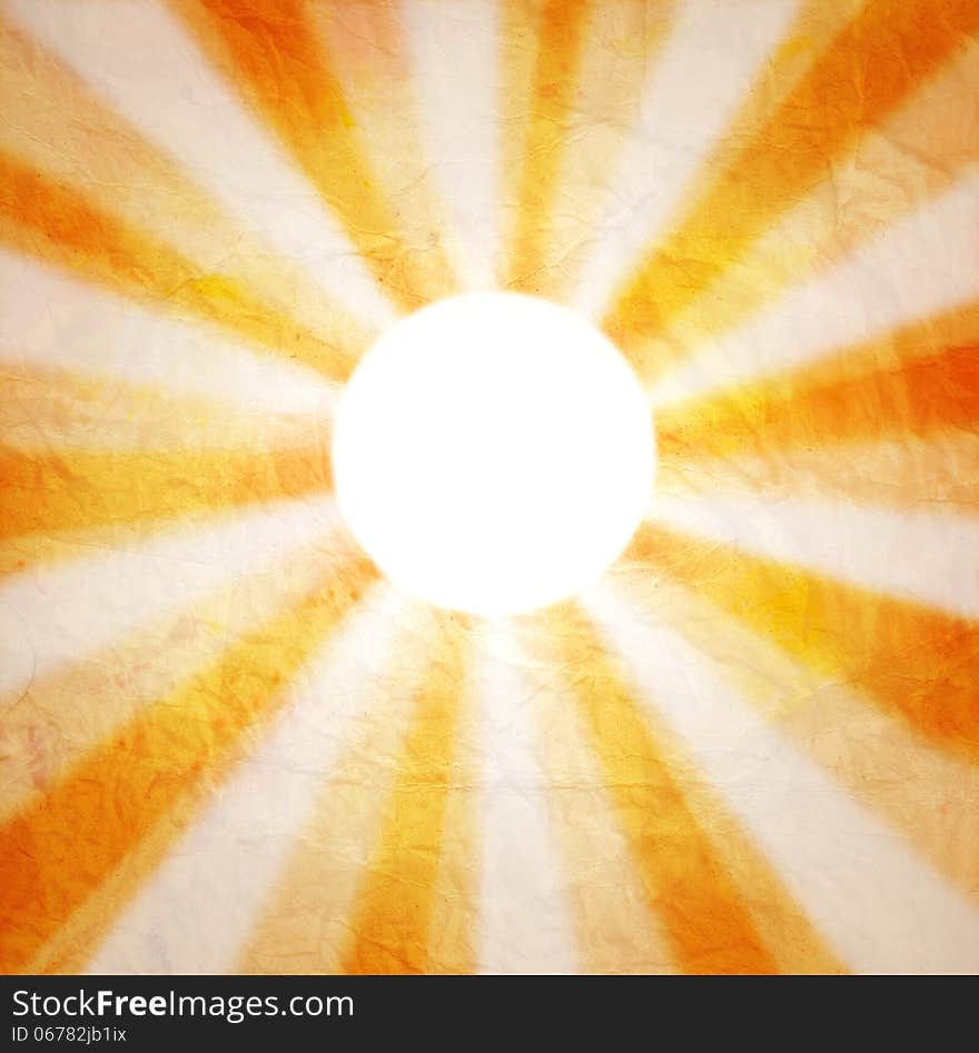 Abstract background with the sun