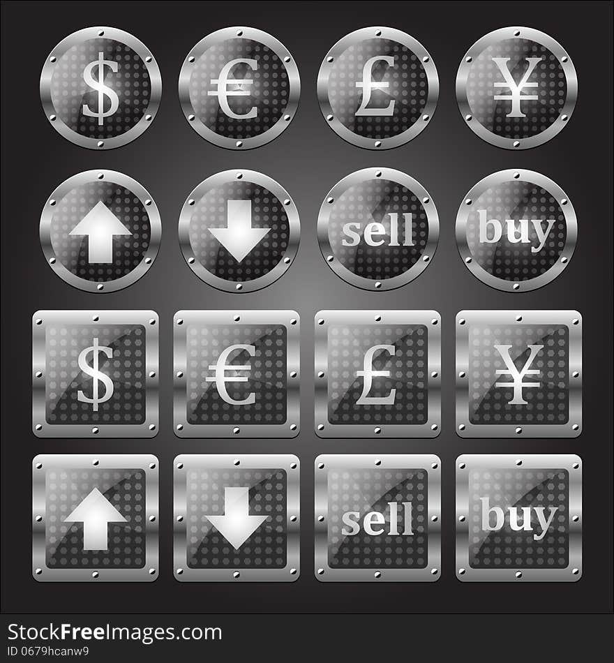 Set of icons for forex theme, vector eps 10 illuctration. Set of icons for forex theme, vector eps 10 illuctration