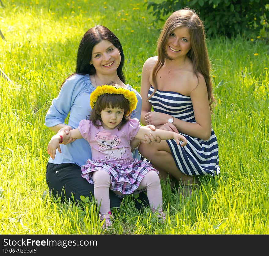 Happy family on summer vacation