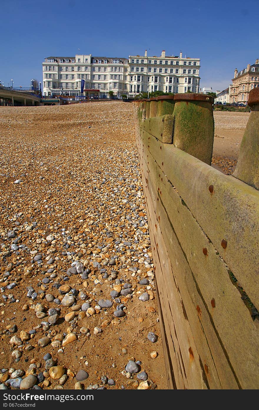 Hotels on the sea front at Eastbourne over looking a lovely golden sandy beach. Picture is great to show location sights and location features, B&B's. Hotels on the sea front at Eastbourne over looking a lovely golden sandy beach. Picture is great to show location sights and location features, B&B's