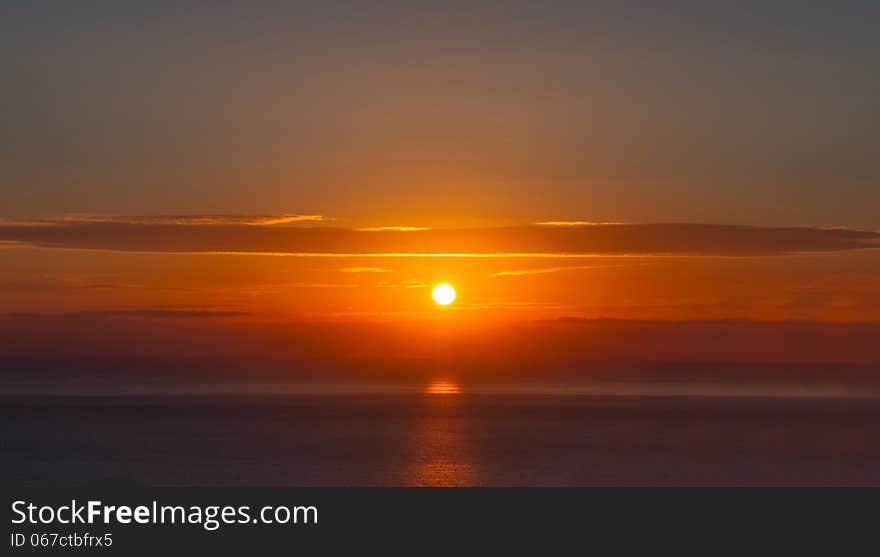 Beautiful cloudscape landscape sunset from the beach. Beautiful cloudscape landscape sunset from the beach