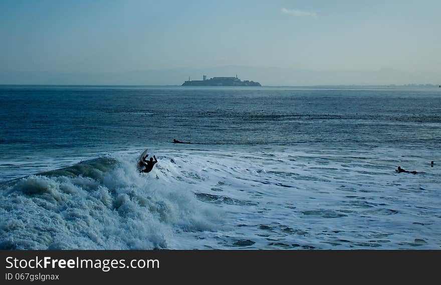 Surfing in the San Francisco Bay