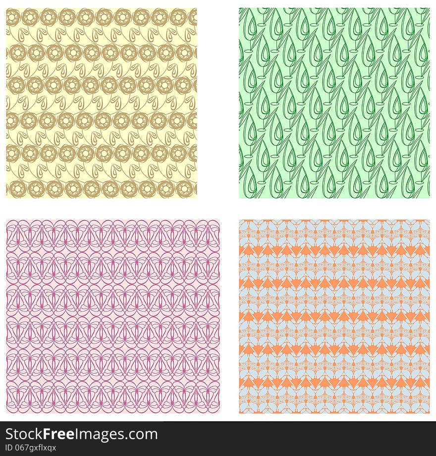 Floral seamless vector background for design. Floral seamless vector background for design