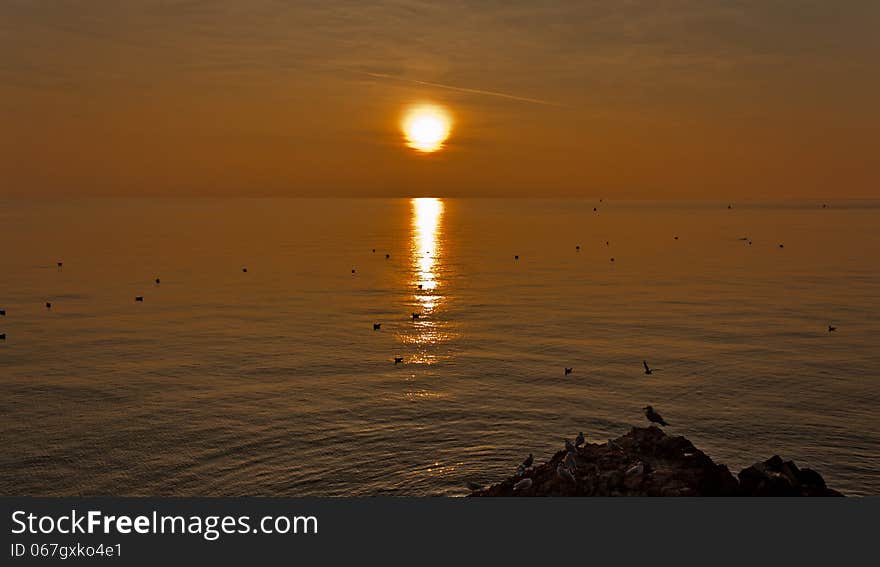 Sunset On The Bay Of Trieste