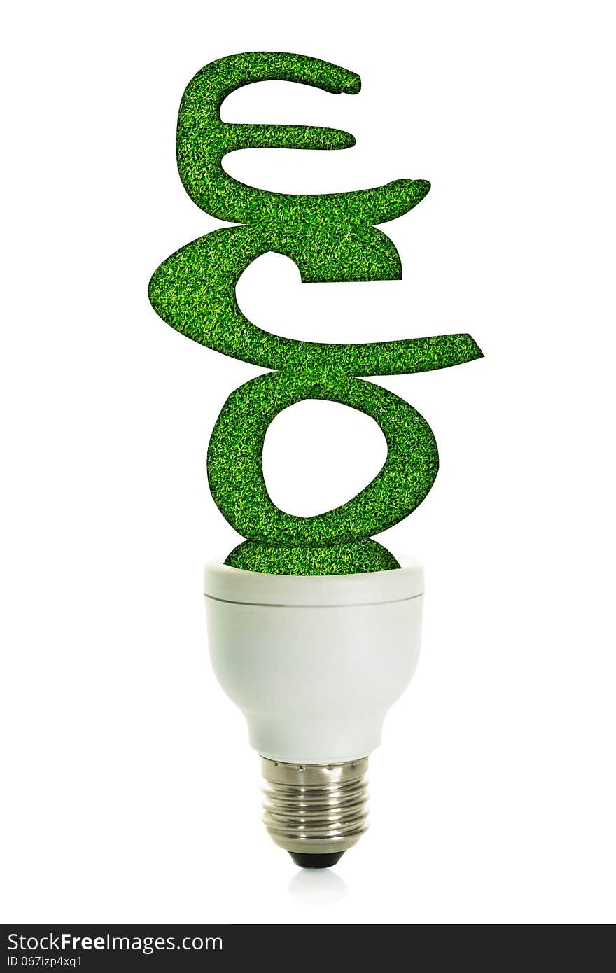 Eco text on a bulb