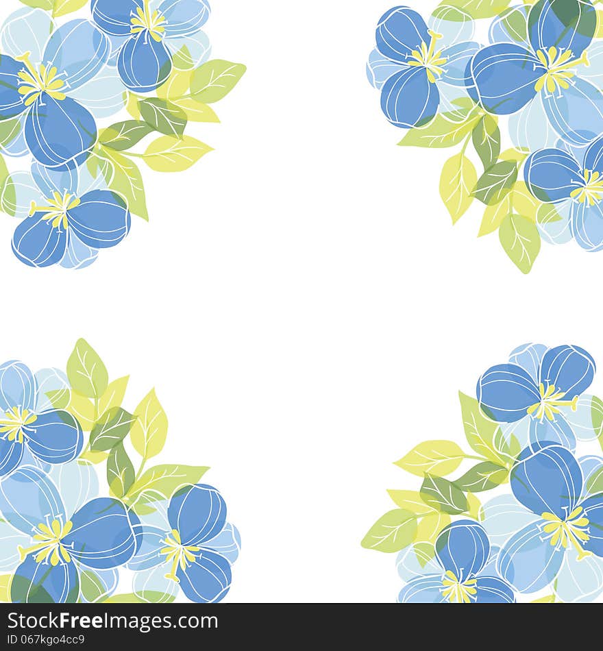 Fresh background with plants and flowers. Fresh background with plants and flowers