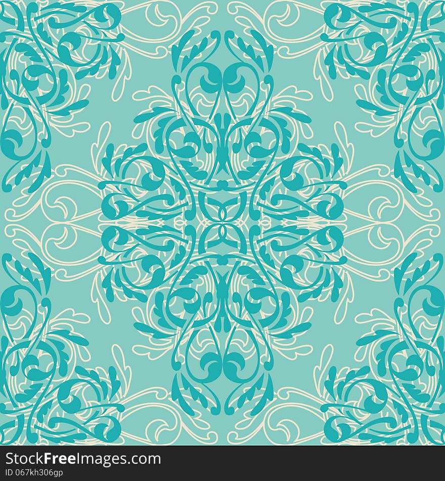 Vector seamless background with flowers. Vector seamless background with flowers