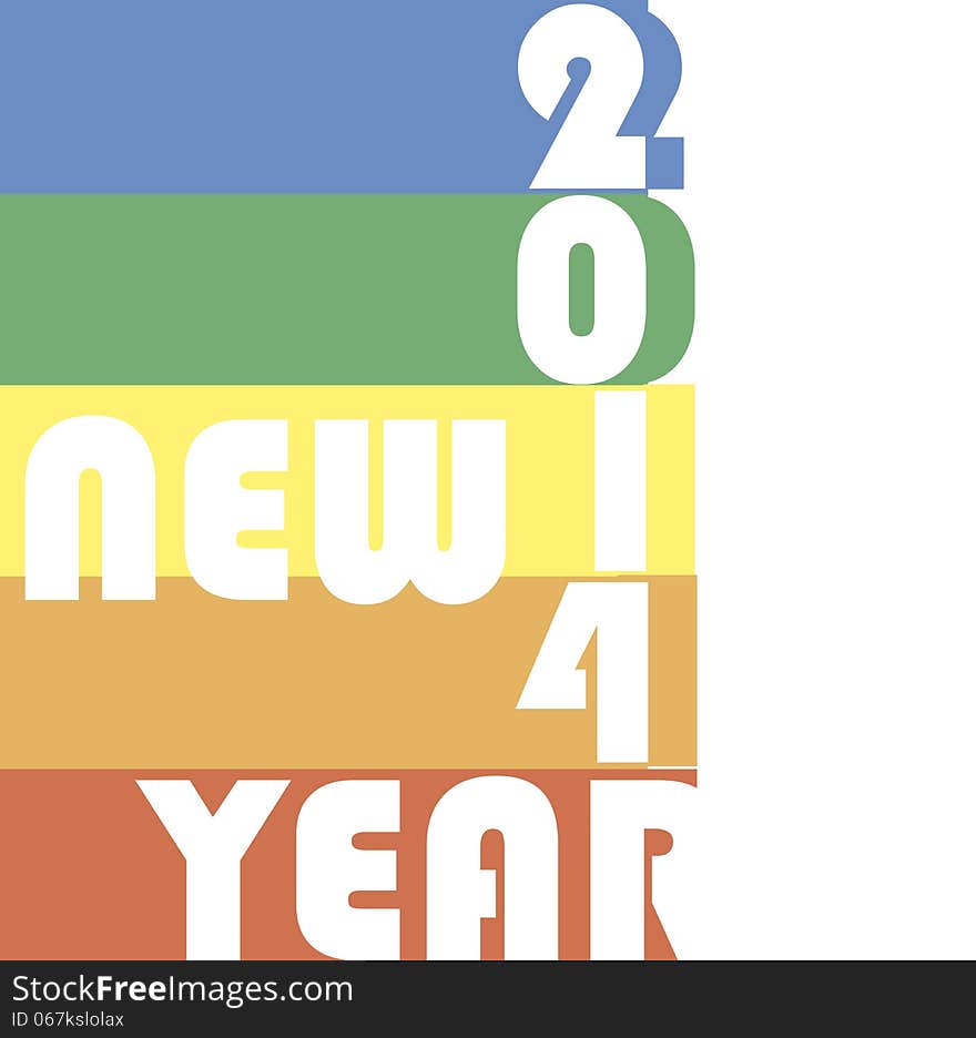 Funky colors and fonts in new year 2014. Funky colors and fonts in new year 2014