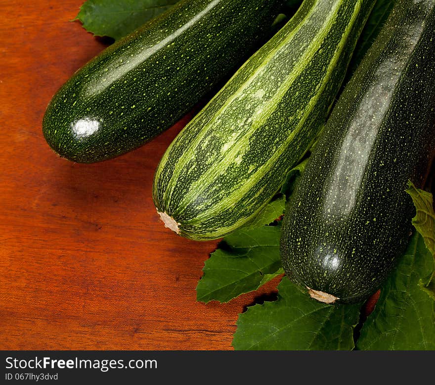 Fresh green zucchini