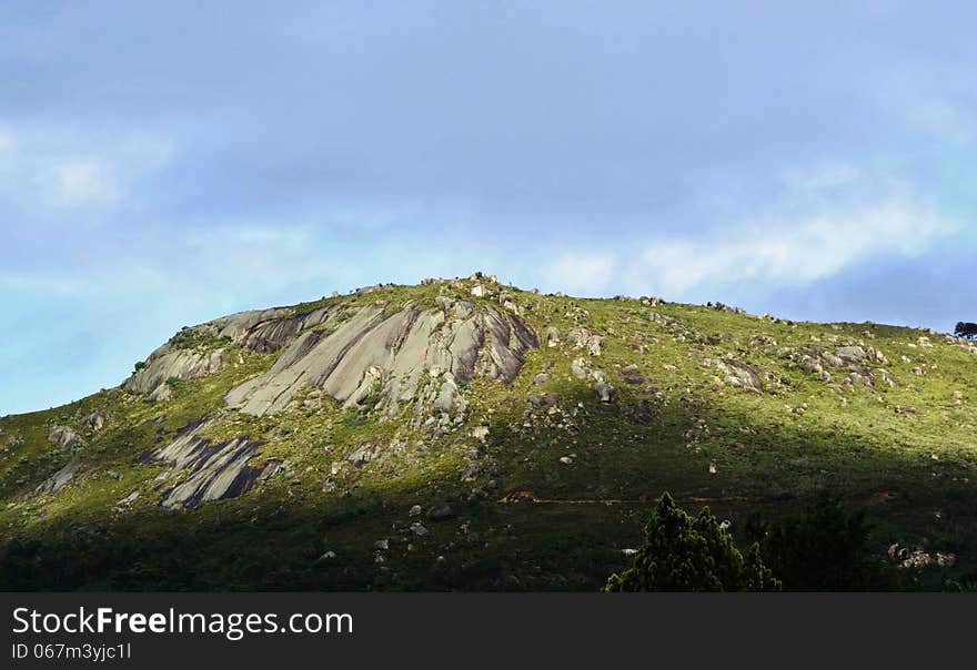 Landscape with Granite hills in Paarl South Africa