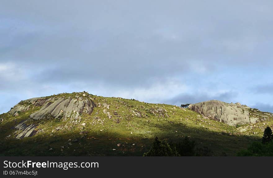 Landscape with Granite hills in Paarl South Africa