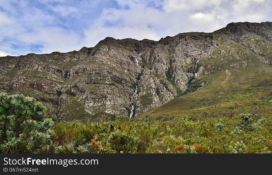 Mountain waterfall