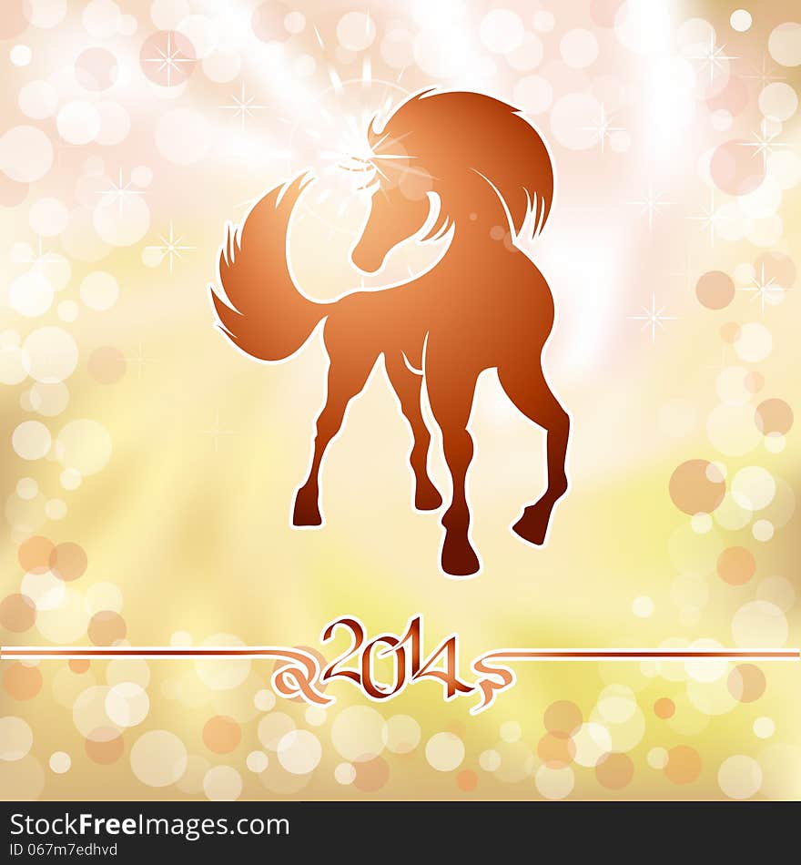 Yellow Horse The Symbol Of New Year