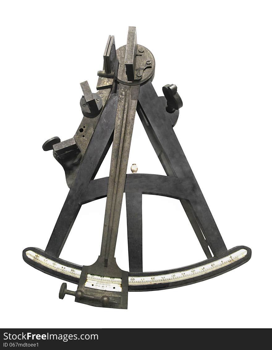 Vintage Sextant Isolated.