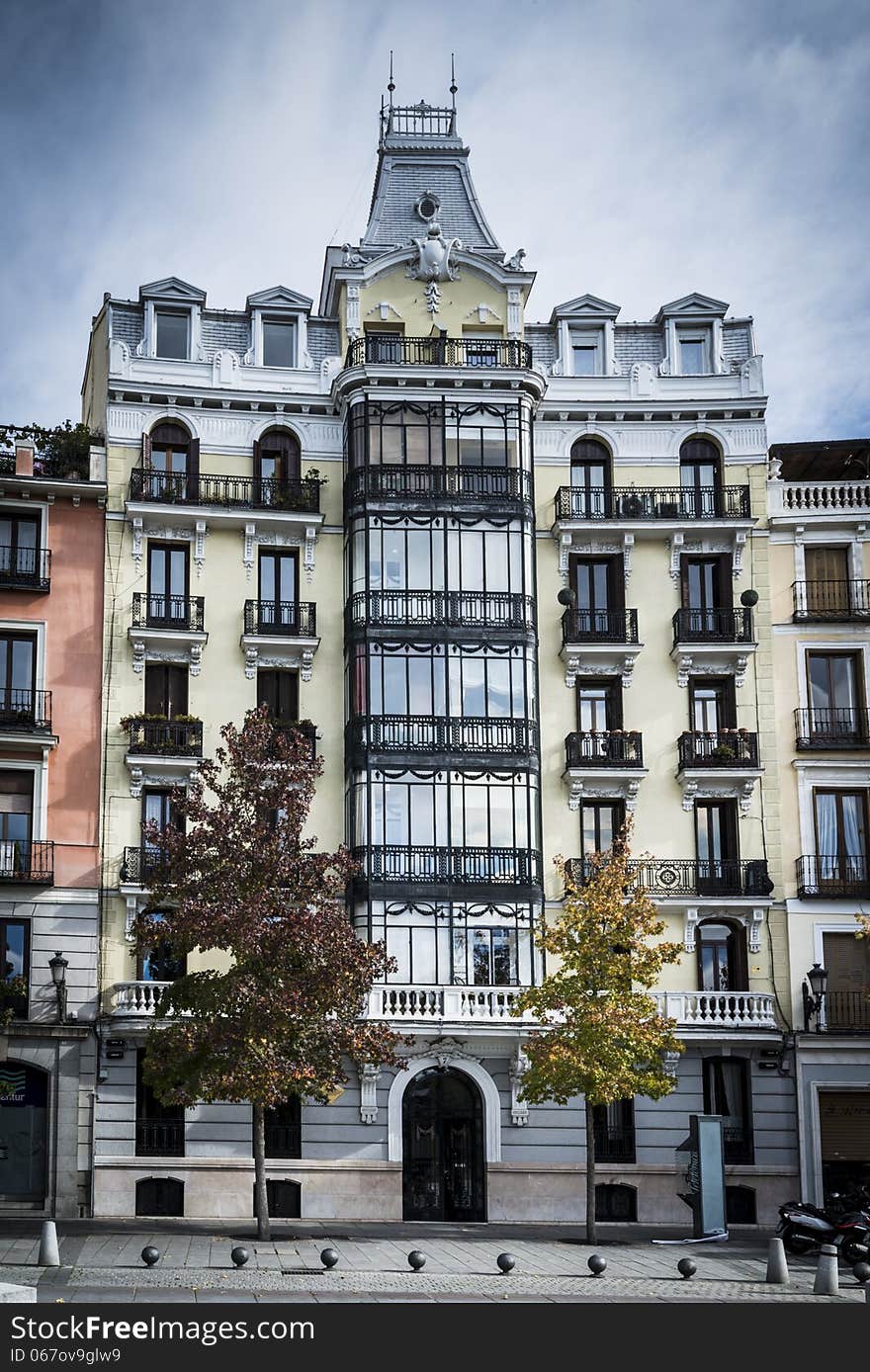 A vision of the buildings of Madrid city. A vision of the buildings of Madrid city