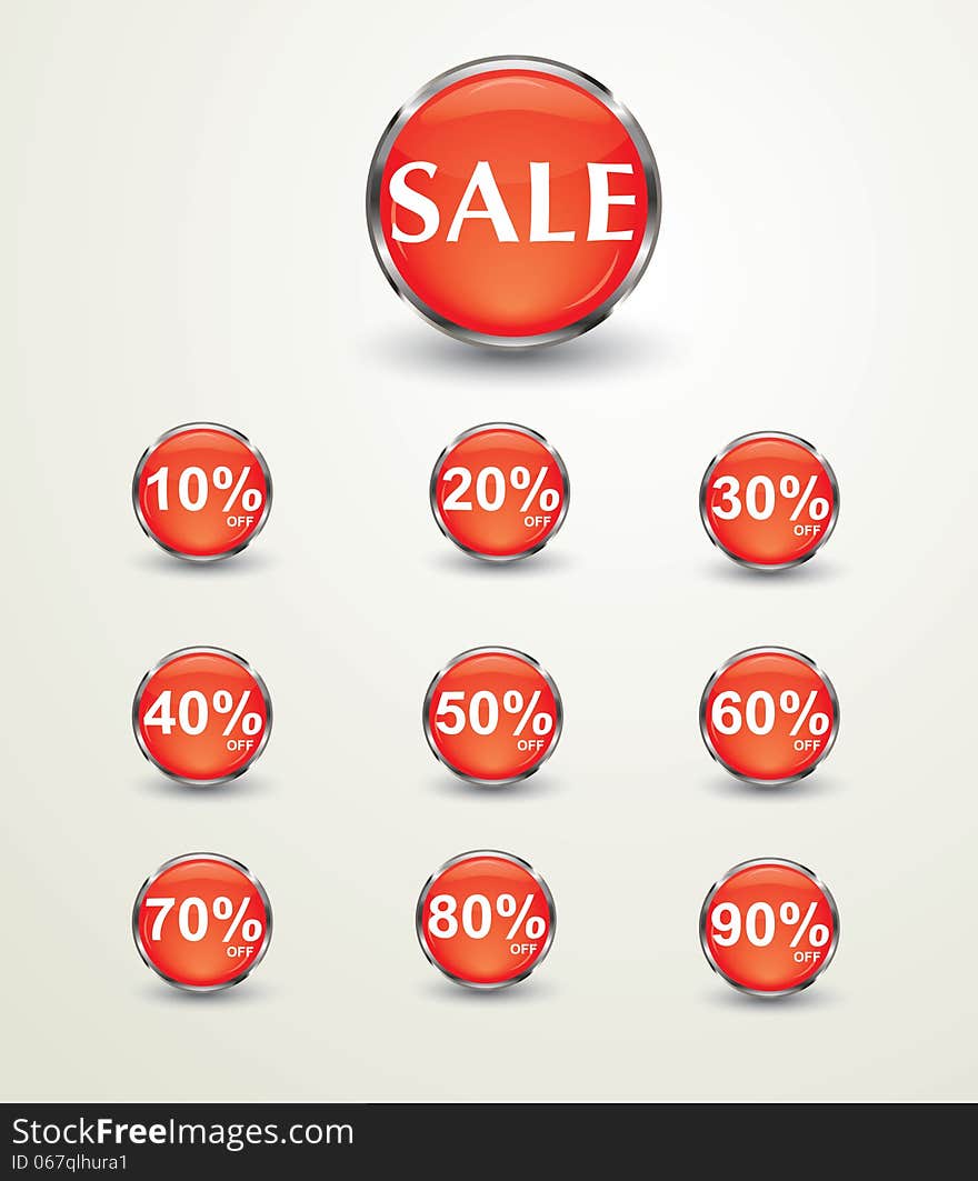 Sale discount purchase glossy Icons. Sale discount purchase glossy Icons